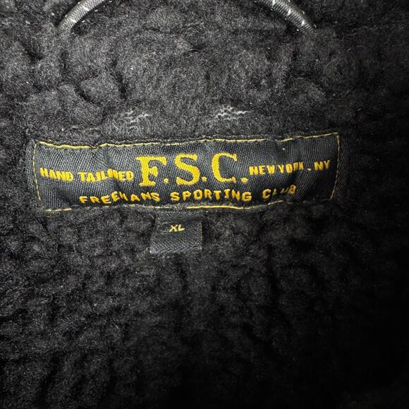 Freemans Sporting Club Mens XL Camo Waxed Cotton Jacket Shearling Lined USA - Picture 6 of 12